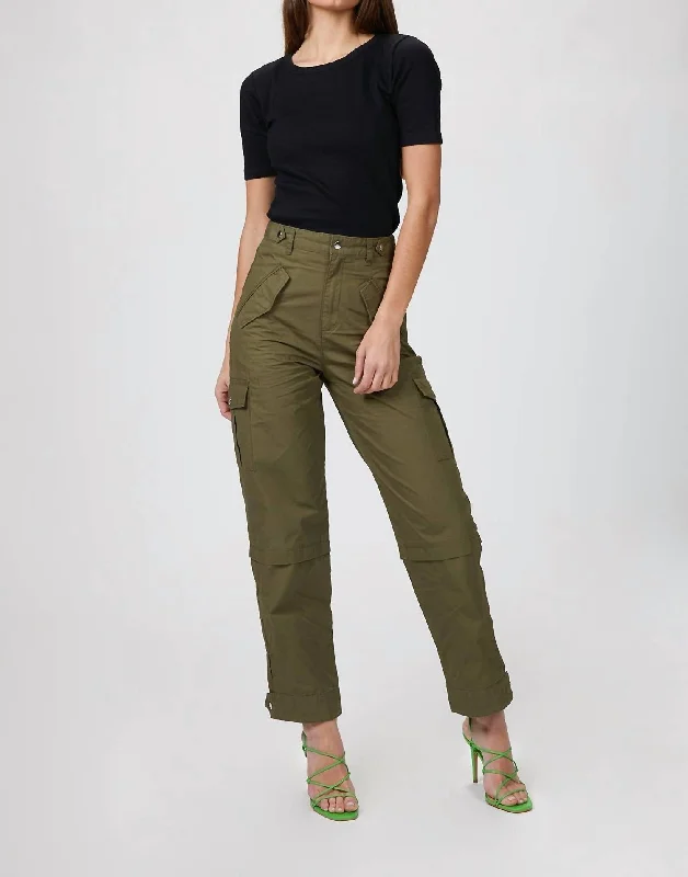 women's adventure pantsMilitary Trousers In Army Green