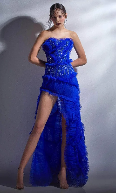 Formal Dress for ConcertsMNM COUTURE G1292 - Ruffled Strapless Gown