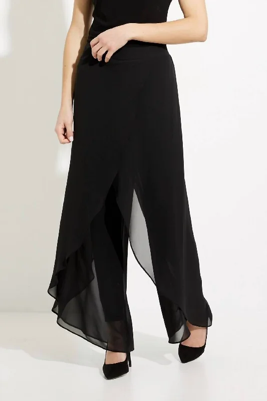 women's striped pantsWide Leg Pants In Black