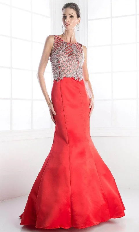 Formal Dress for Costume BallsLadivine C238 - Beaded Net Mermaid Gown