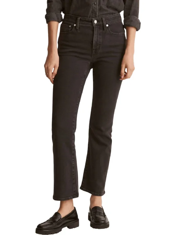 women's capri pantsCoated Kickout Crop Jeans In Black