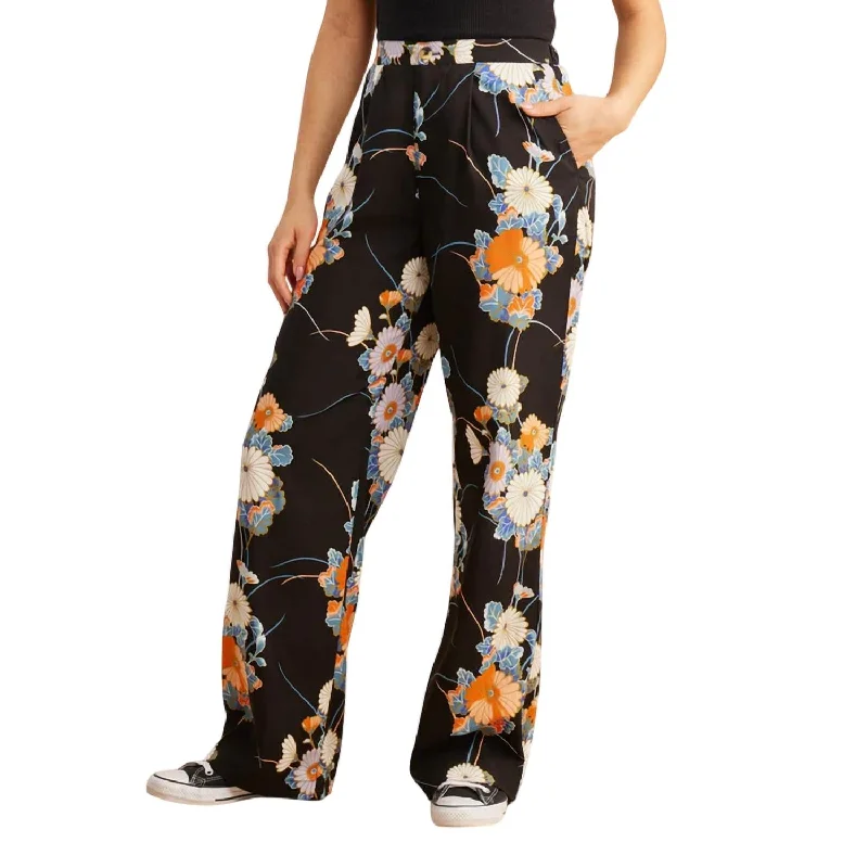 women's checkered pantsPic Pants In Camellia Black