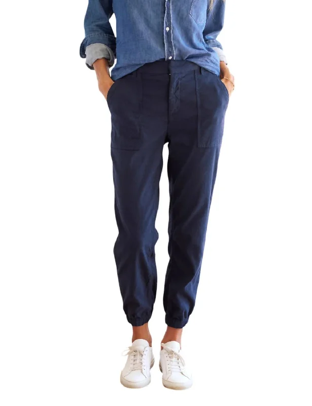 women's chic pantsJameson Utility Jogger In Navy