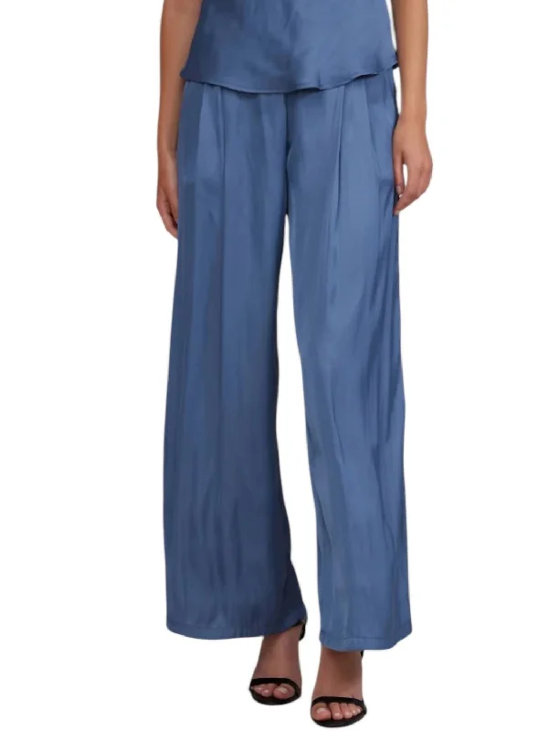 women's velvet pantsKristy Pants In Slate Blue