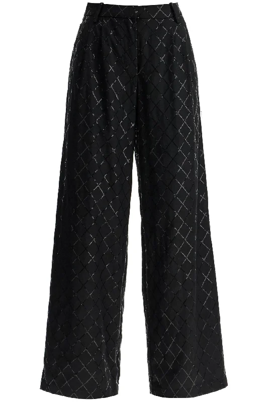 women's high-waisted pantsRotate Women's Wide Pants With Sequins.