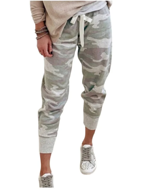 women's short pantsCamo Jogger In Grey Camo