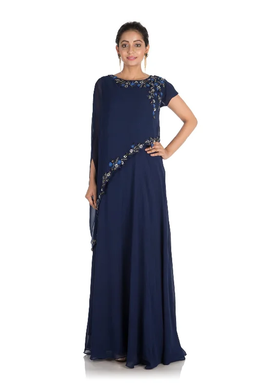 Formal Dress for Destination WeddingsIndigo Blue Gown