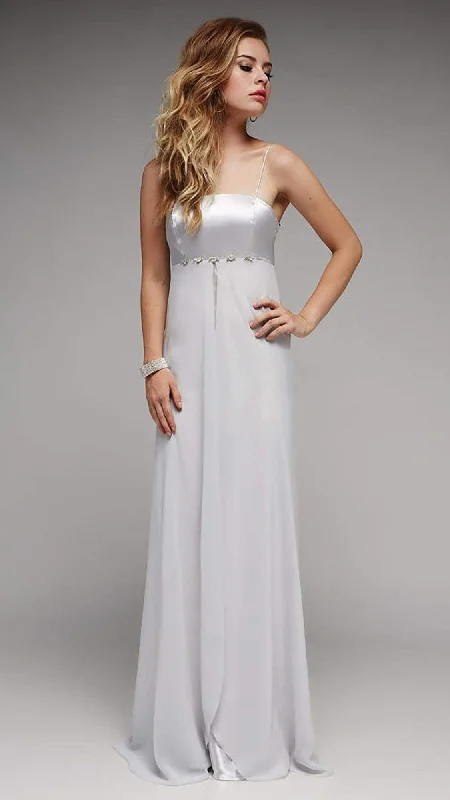 Formal Dress for Semi-Formal EventsMilano Formals - F1116SC Straight Across Sheath Gown