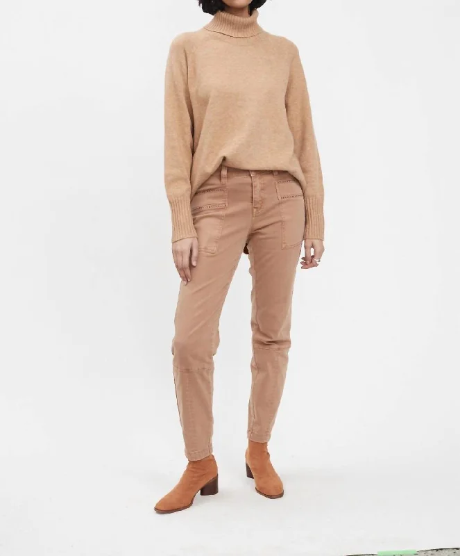 women's sustainable pantsOlivia Slim Ankle Pants In Butter Rum