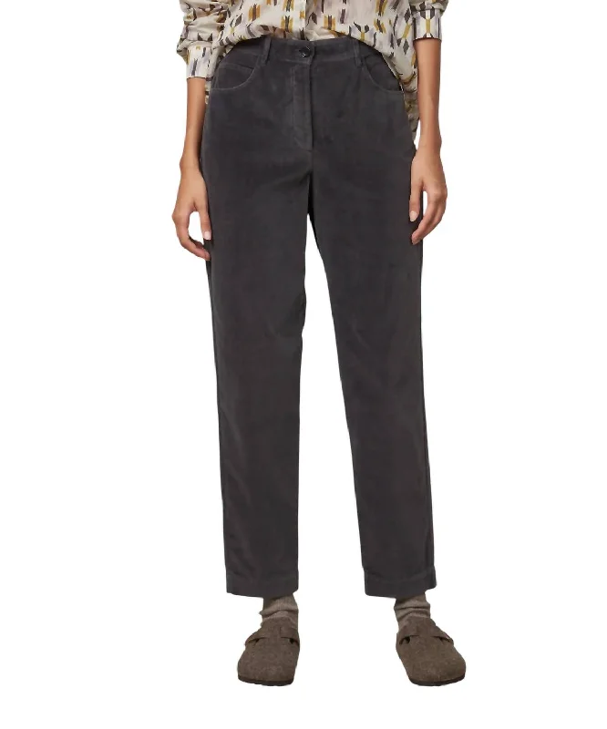 women's straight-leg pantsPepite Velvet Pants In Charcoal