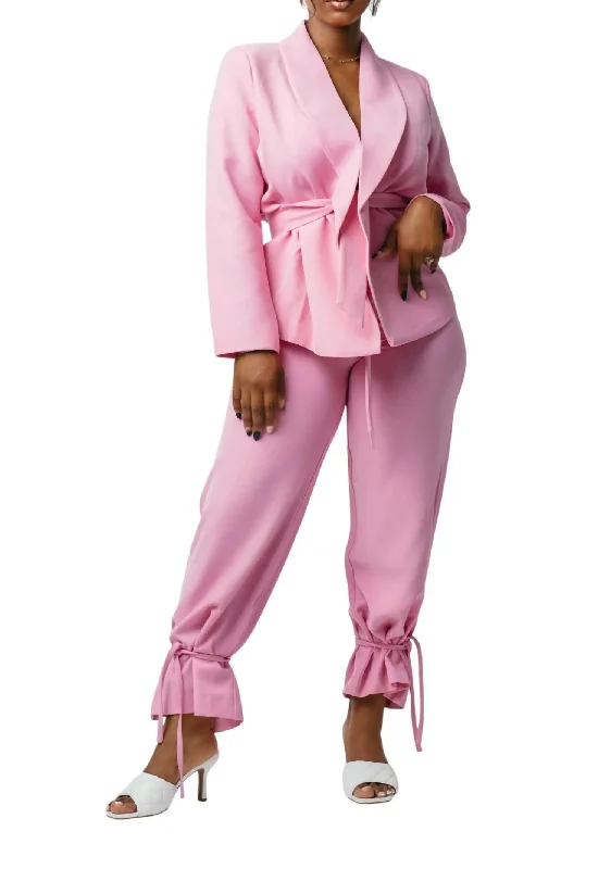 women's luxury pantsPant Suit In Pink