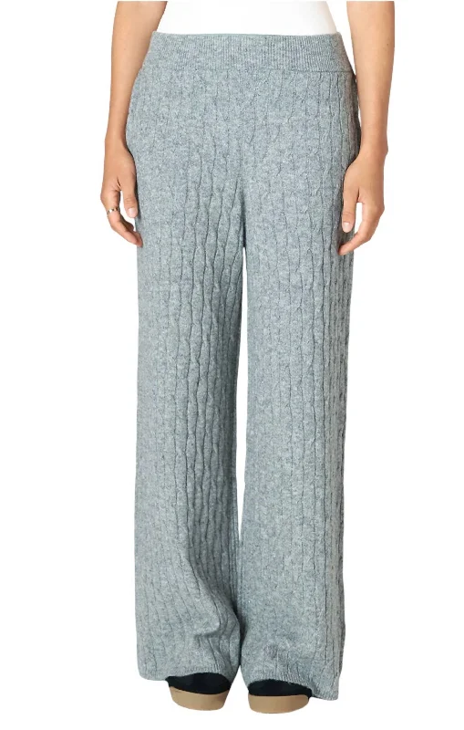 women's workout pantsDabble Cable Knit Pants In Grey