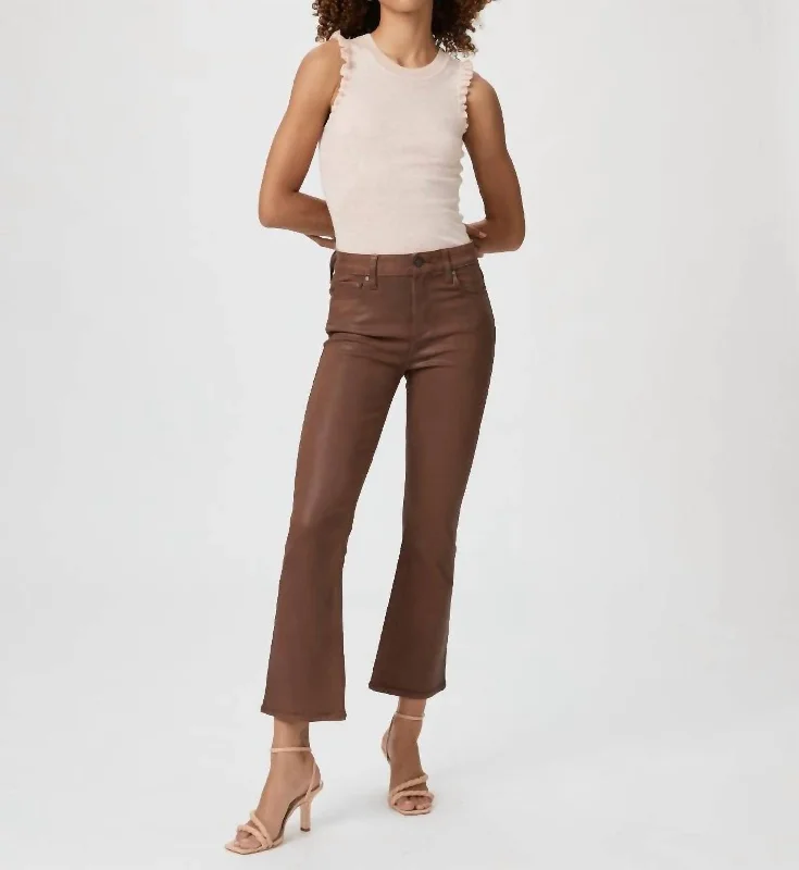 women's bootcut pantsClaudine Pants In Cognac Luxe Coated