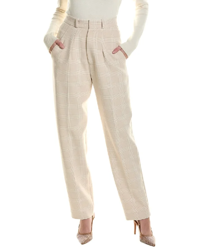 women's polyester pantsSt. John Plaid Pant