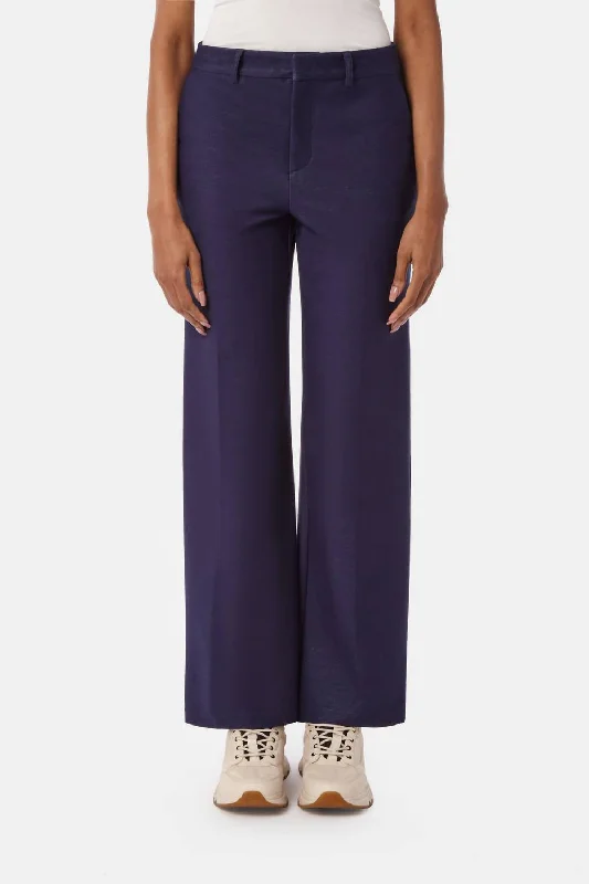 women's cotton pantsThe Aluda Pants In Medium Blue Wash