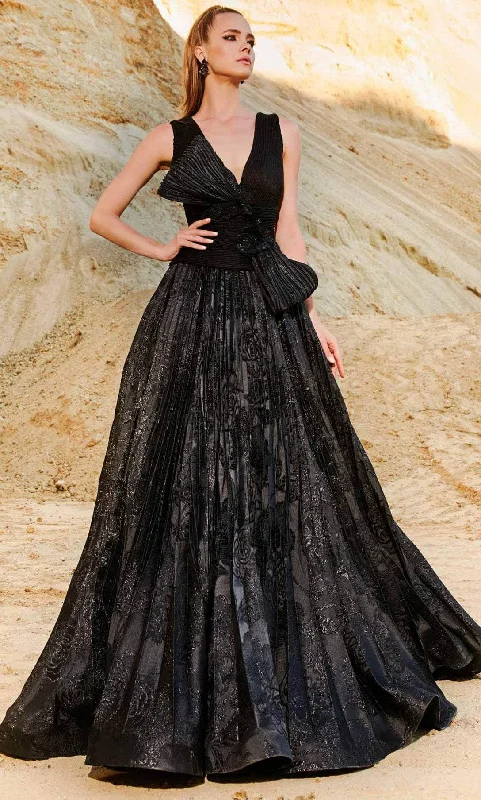 Formal Dress for Bohemian ThemesMNM COUTURE 2780 - Pleated Gown