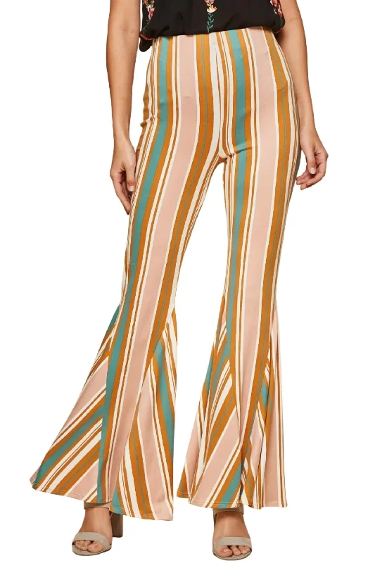 women's corduroy pantsStriped Bell Bottom In Multi