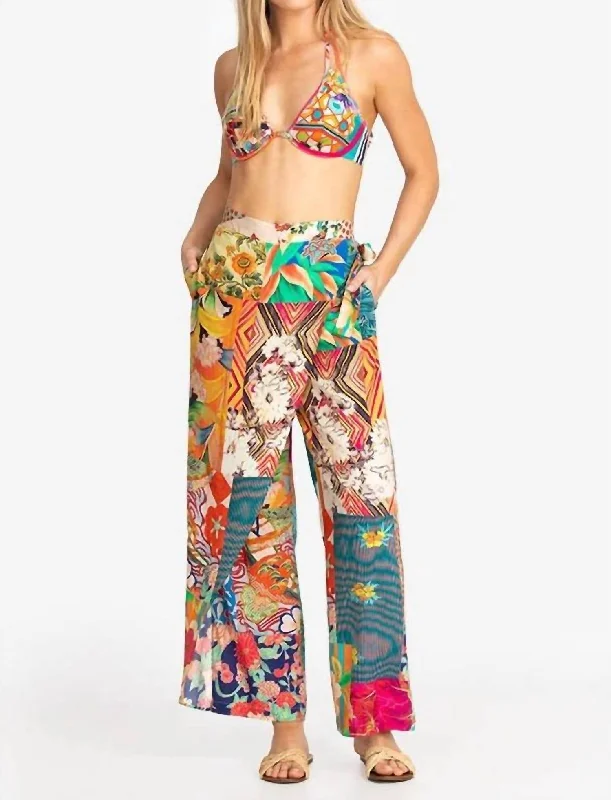 women's leather pantsSide Wrap Pant In Multi