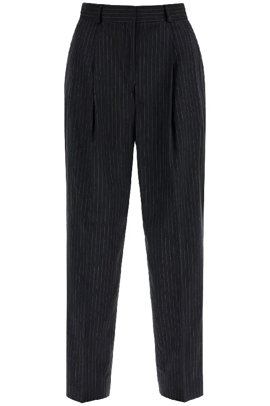 women's sweatpantsToteme Women's Double Pleated Pinstripe Trousers