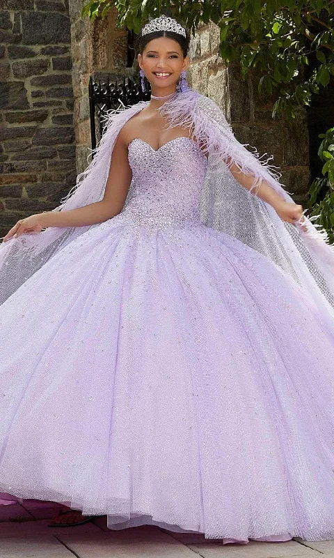 Formal Dress for Opera NightsMori Lee 89348 - Feathered Cape Ballgown