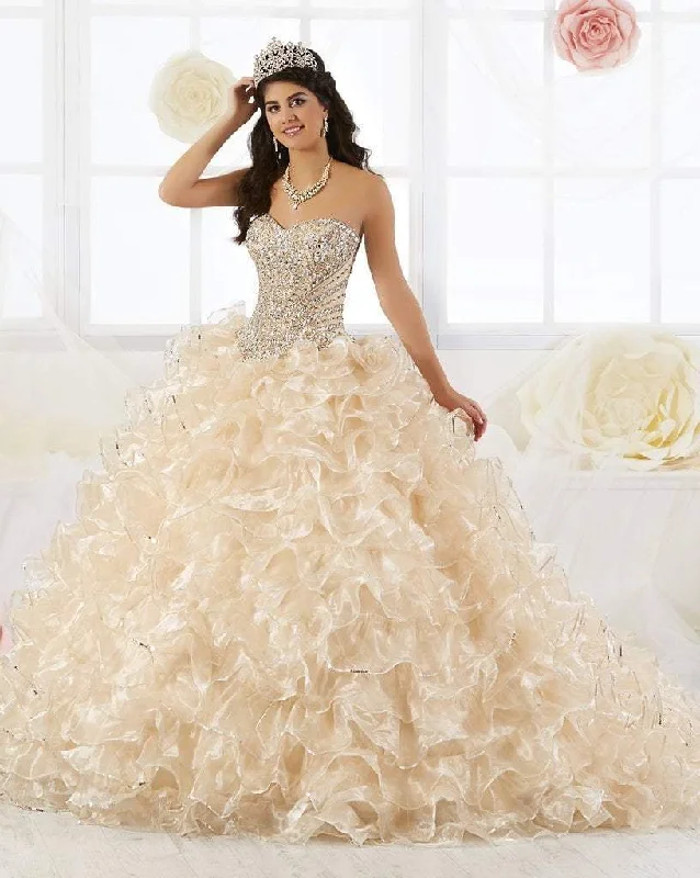 Formal Dress for Eco-Friendly ThemesQuinceanera Collection - Strapless Sweetheart Ruffle Ballgown 26845SC