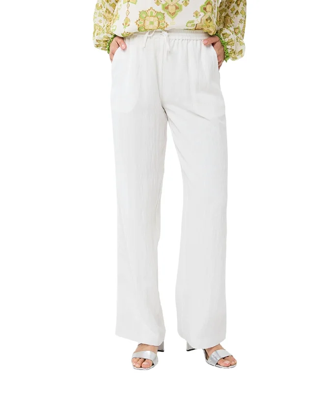 women's checkered pantsStraight Leg Trousers In Off White