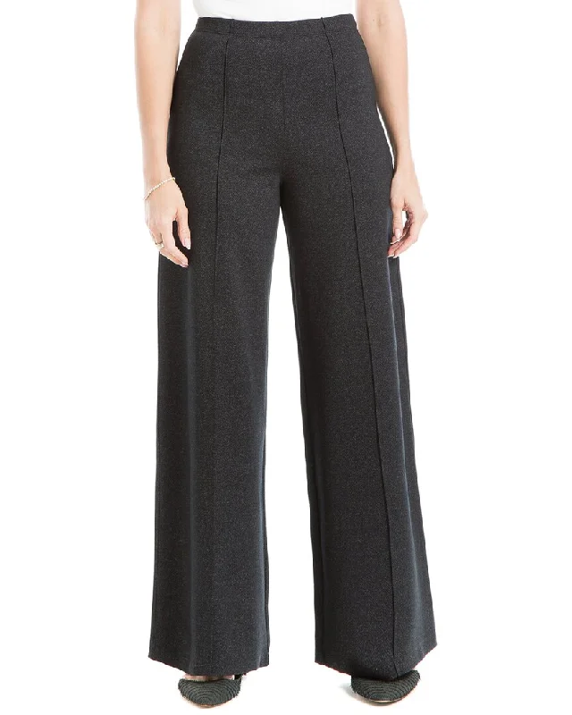 women's satin pantsMax Studio High Waist Ponte Wide Leg Pant