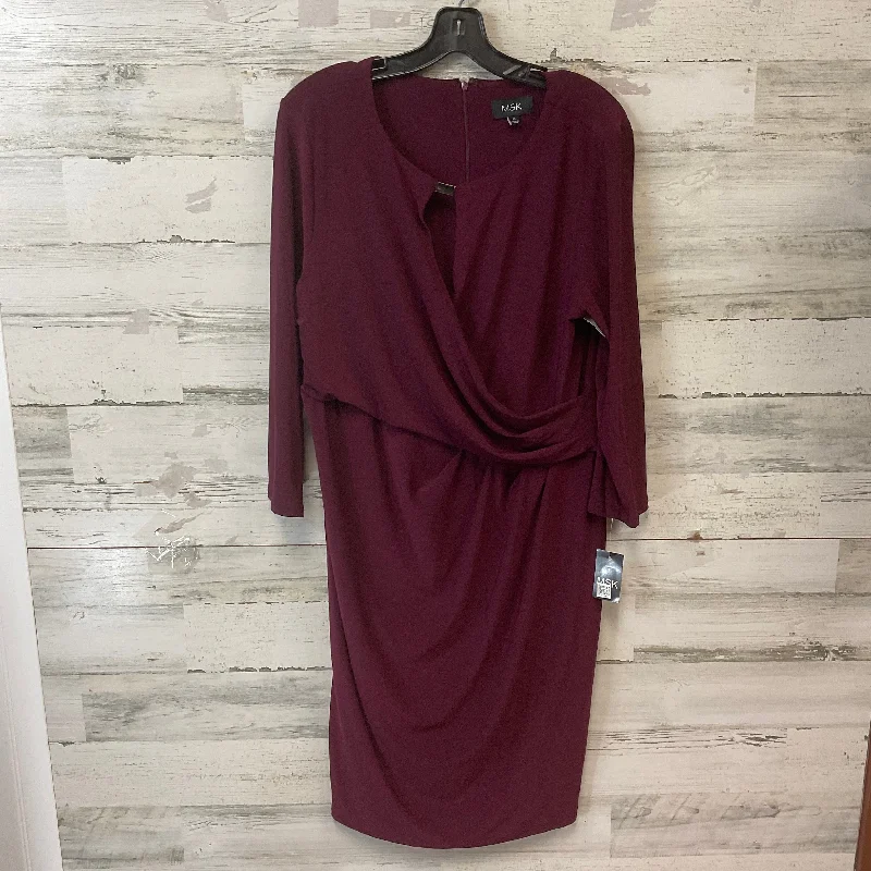 A-line party dressesDress Party Short By Msk In Maroon, Size: Xl