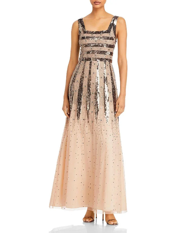 high-low party dressesWomens Sequined Sleeveless Evening Dress