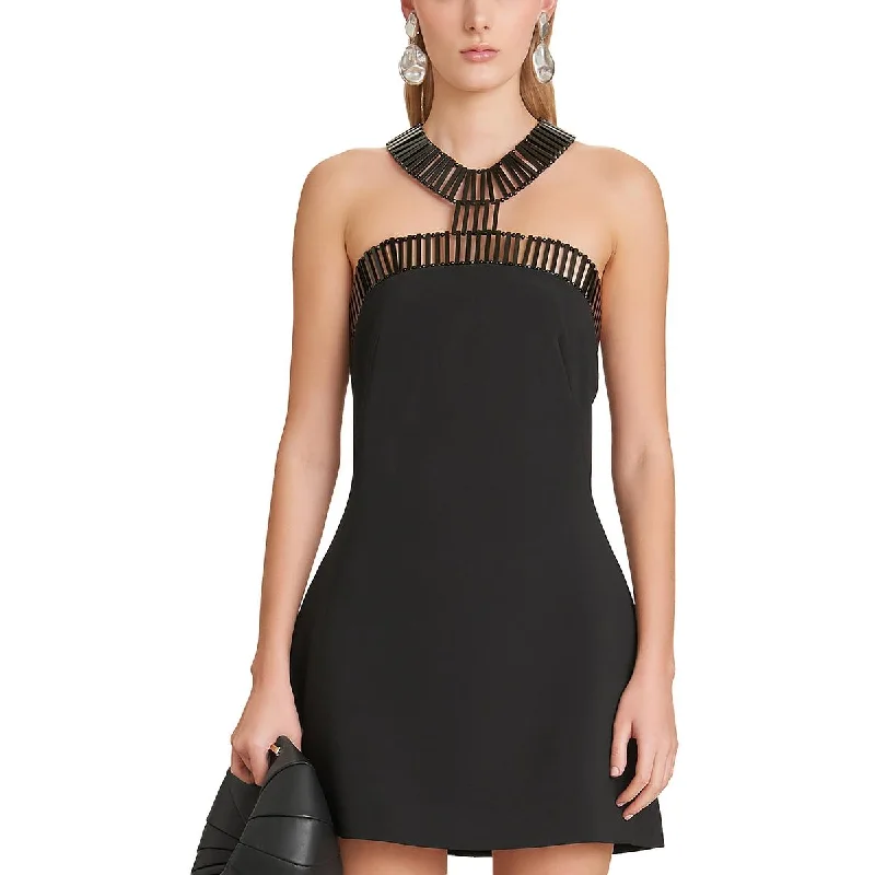 peplum party dressesSeraphina Womens Beaded Halter Cocktail And Party Dress