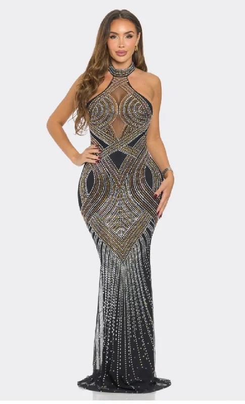 Formal Dress Rental ServicesTurn Heads in This Gorgeous Rhinestone Choker Neck Off Shoulder Gown