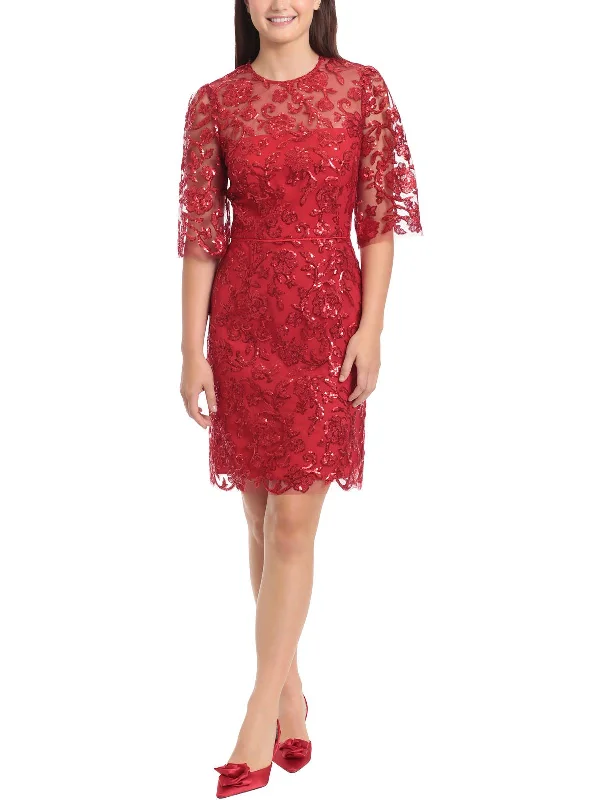 homecoming party dressesWomens Floral Sequin Cocktail and Party Dress