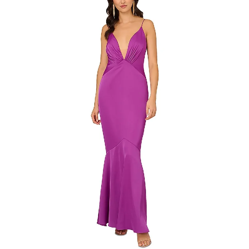 high-low party dressesWomens Full Length Deep V Evening Dress