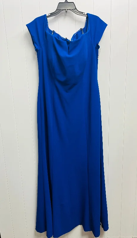 leather party dressesDress Party Long By Calvin Klein In Blue, Size: 16