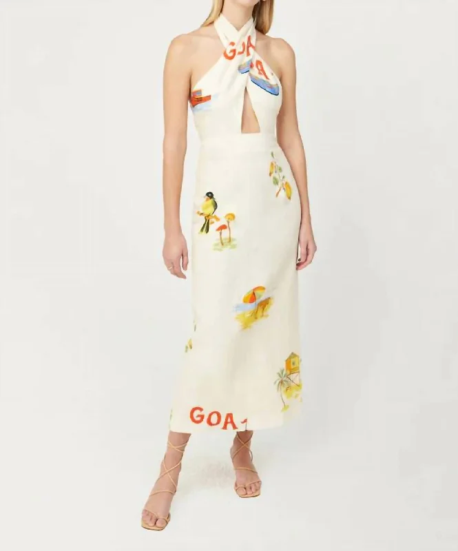 peplum party dressesPaolo Dress In Goa Party Print