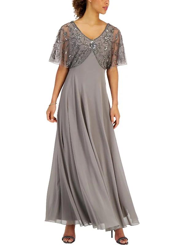 affordable party dressesWomens Lace Embroidered Evening Dress