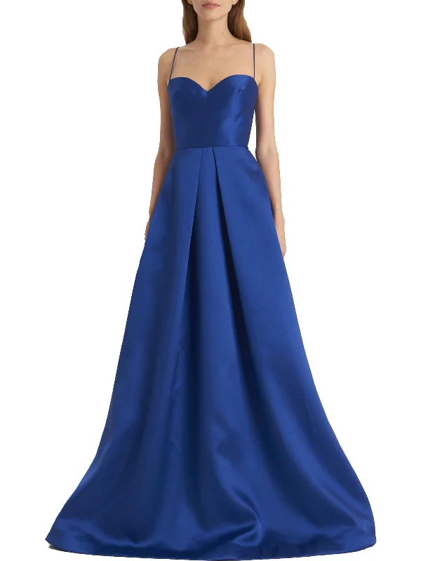 flashy party dressesWomens Satin Sweetheart Evening Dress