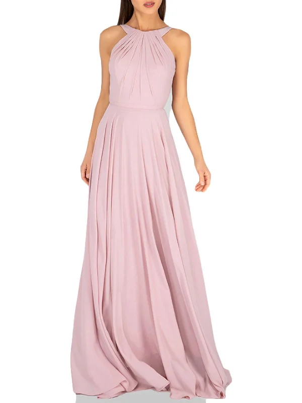 off-the-shoulder party dressesWomens Pleated Prom Evening Dress