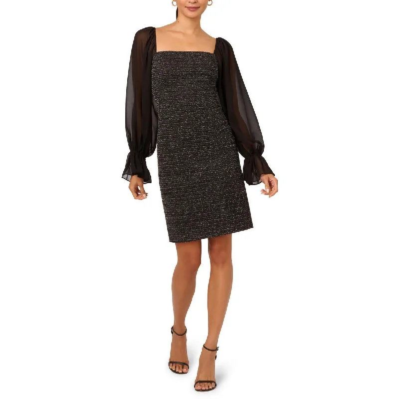 affordable party dressesWomens Metallic Boucle Cocktail And Party Dress