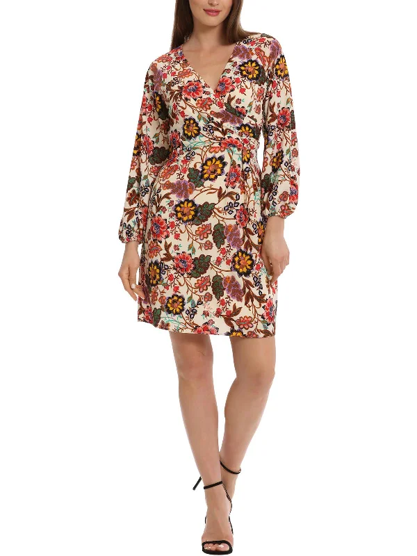 black-tie party dressesWomens Crepe Floral Cocktail and Party Dress