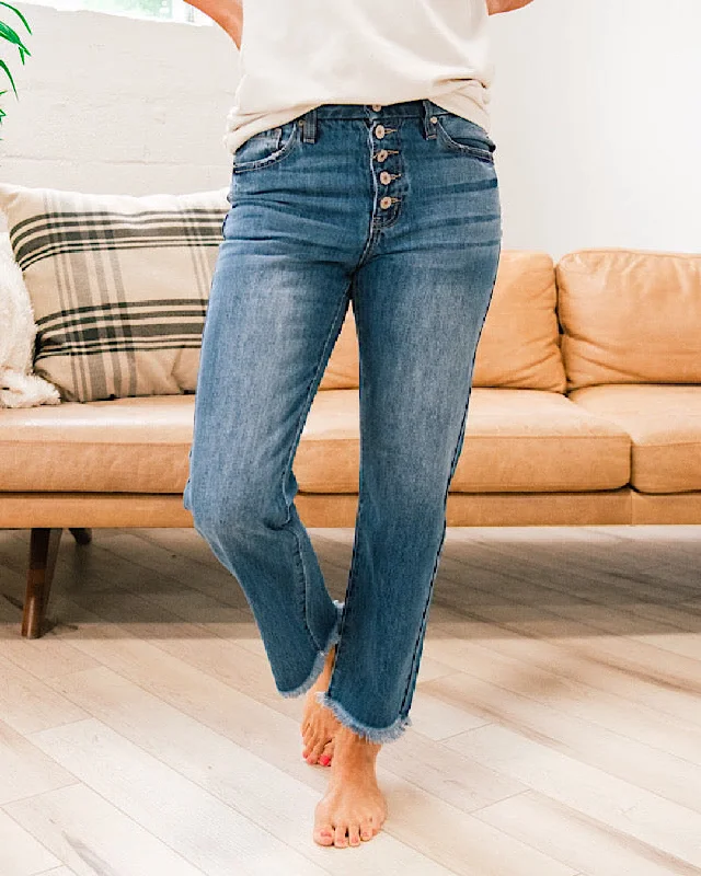 women's high-waisted denim jeansKanCan Another Life Straight Jeans - Regular and Plus FINAL SALE