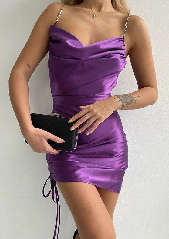 high-low Mimi dresses trendOttaline Satin Mini Dress