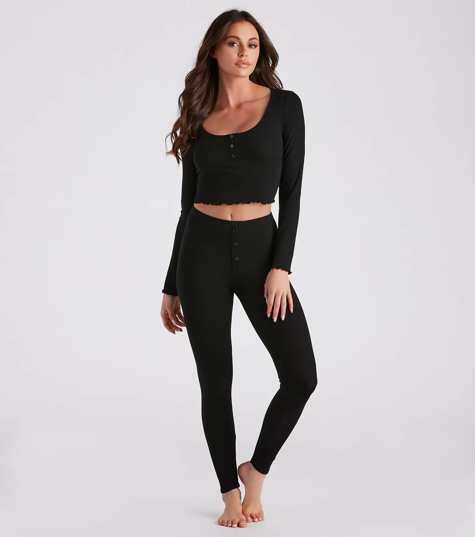 Cozy Must-Have Crop Top And Leggings Set