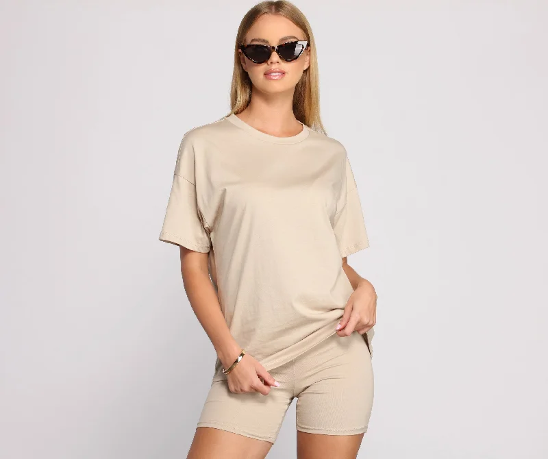 women's T-shirts with ethical sourcingFeeling Basic Crew Neck Tee