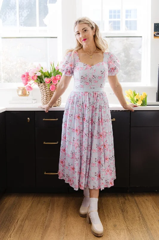 women's stretchy dressesBallerina Dress in Pink Blossom - FINAL SALE