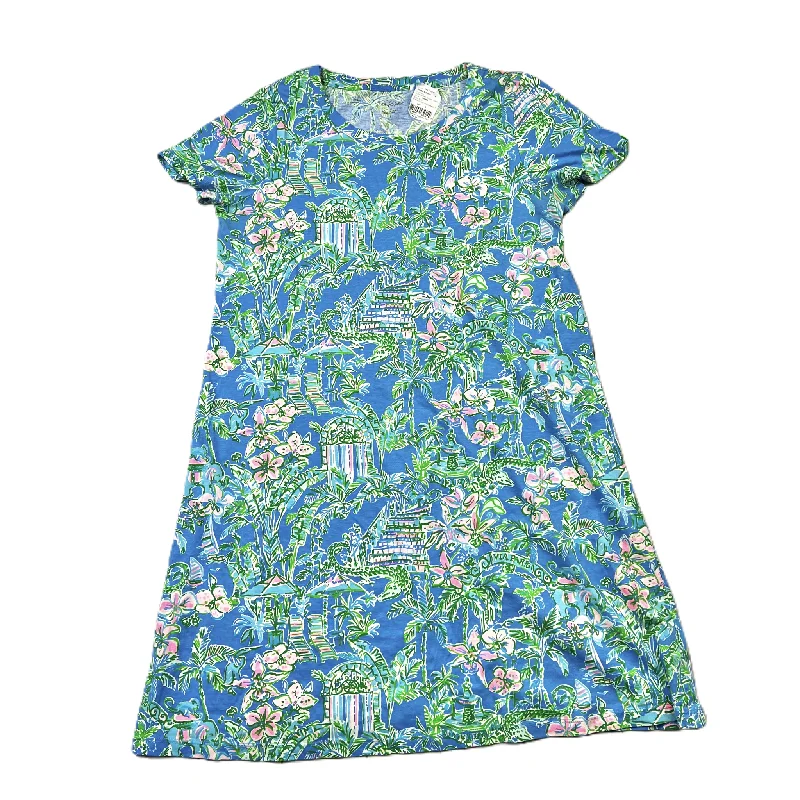 women's A-line dressesBlue & Green Dress Designer By Lilly Pulitzer, Size: S