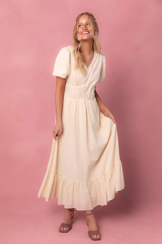 women's high-low dressesBrooke Dress in Ivory - FINAL SALE