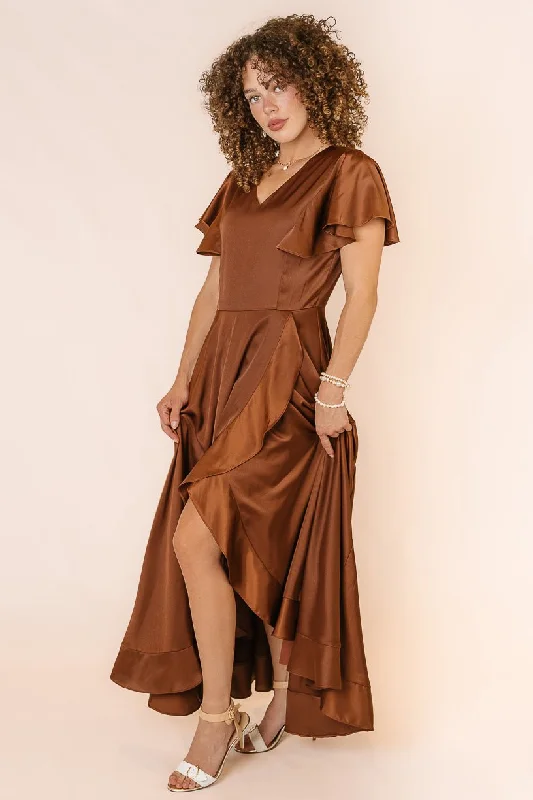 women's everyday dressesCallie Dress in Brown - FINAL SALE