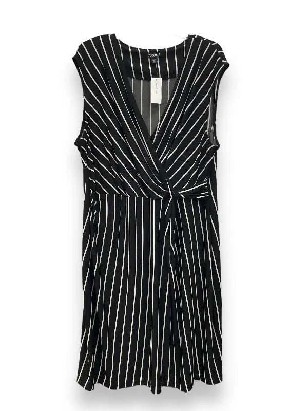 women's unique dressesDress Casual Short By Roz And Ali In Striped Pattern, Size: 2x