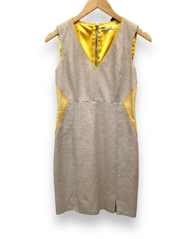 women's ethical fashion dressesDress Work By T Tahari In Tan & Yellow, Size: Xs